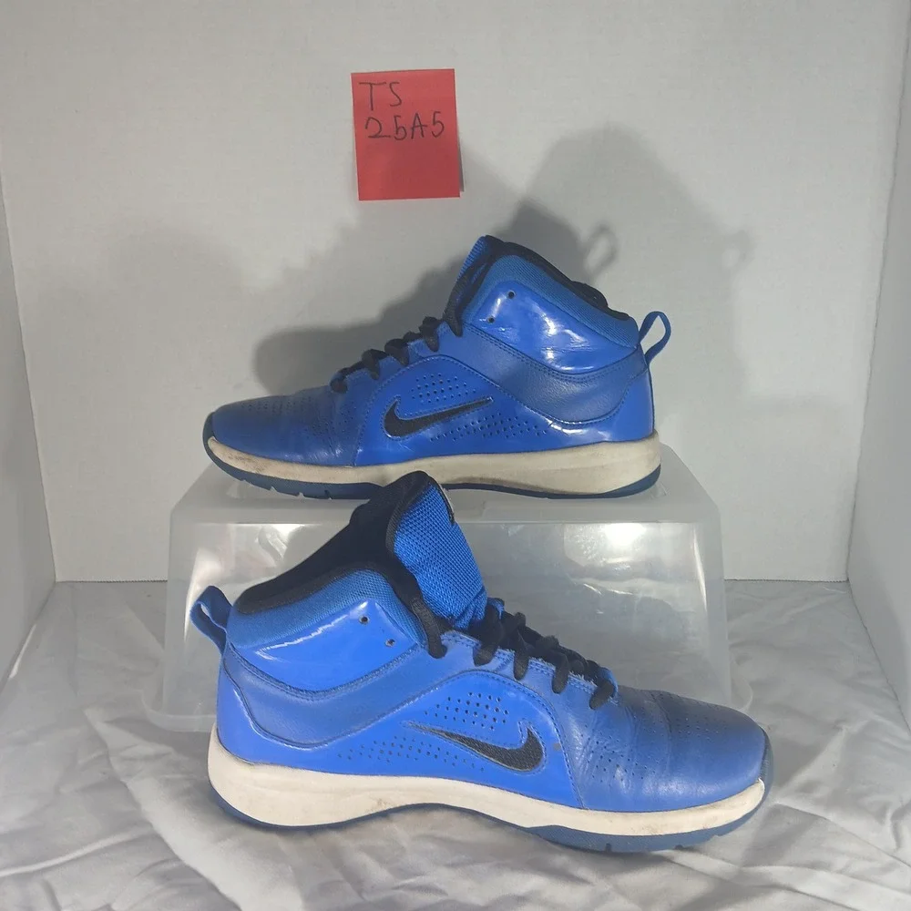Nike High Top Basketball Shoes Kids US 5Y Blue Black‎ Sneakers